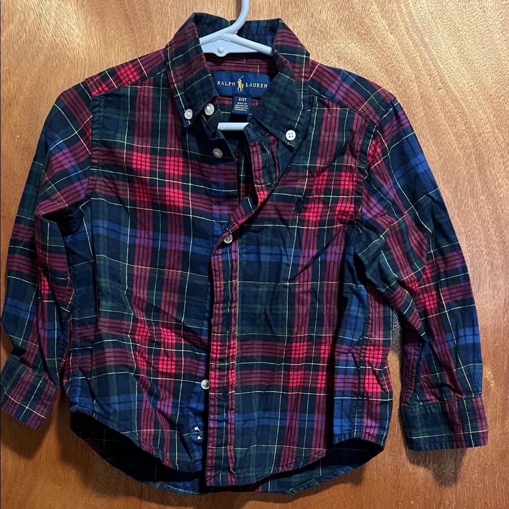 Ralph Lauren Kids Multicolor Plaid Button Down Shirt